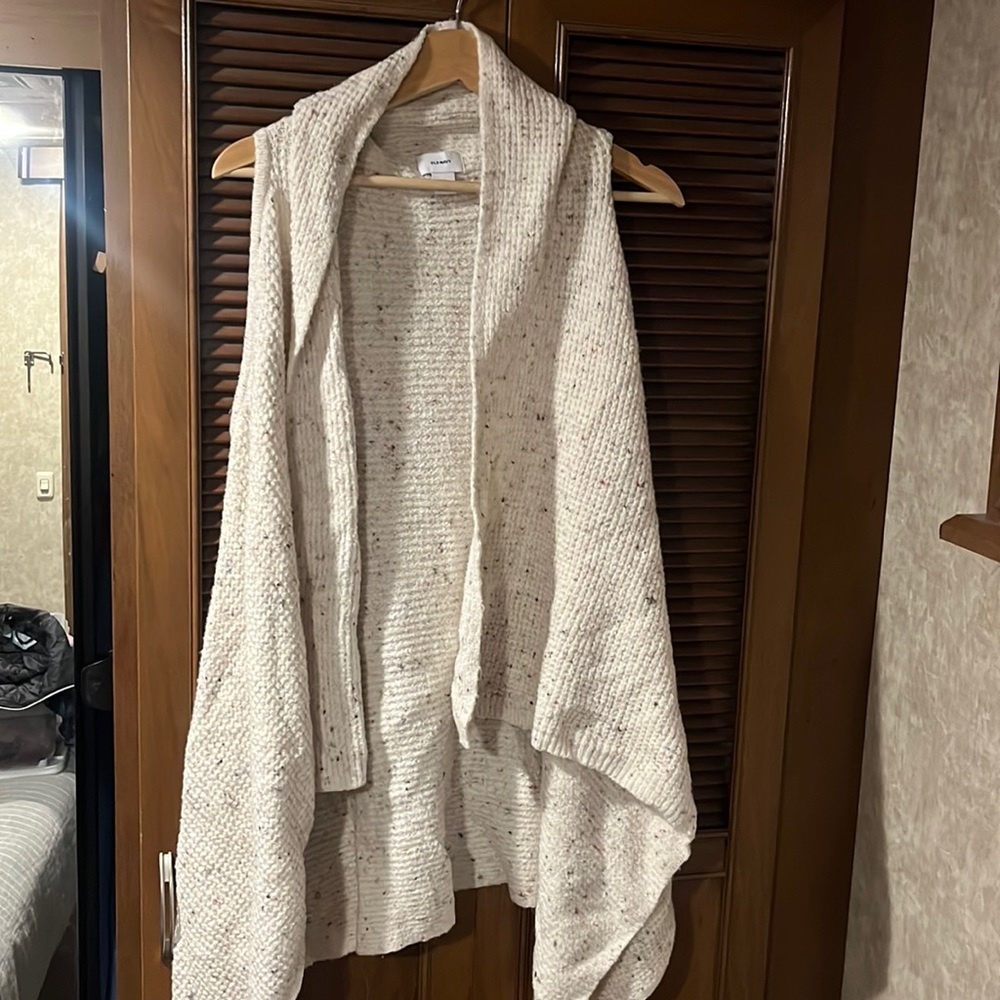 Knit poncho vest
